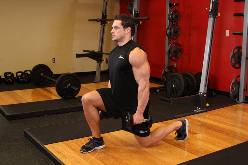 Dumbbell Lunges step 2