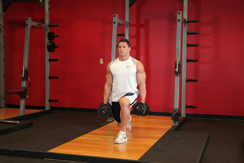 Dumbbell Rear Lunge step 2