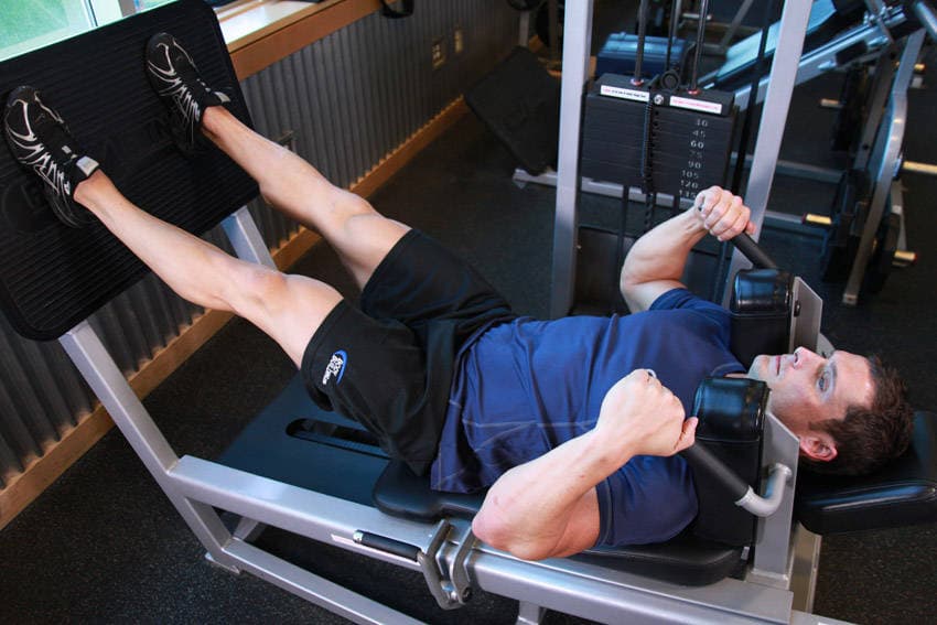 Lying Machine Squat step 2
