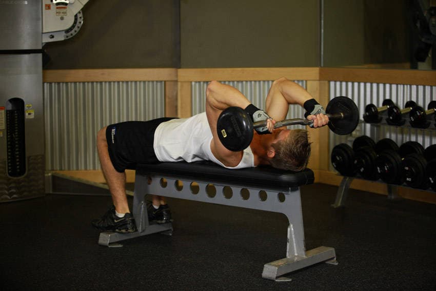 Lying Triceps Press step 2