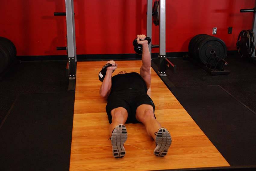 Alternating Floor Press step 2