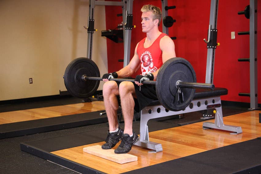 Barbell Seated Calf Raise step 2