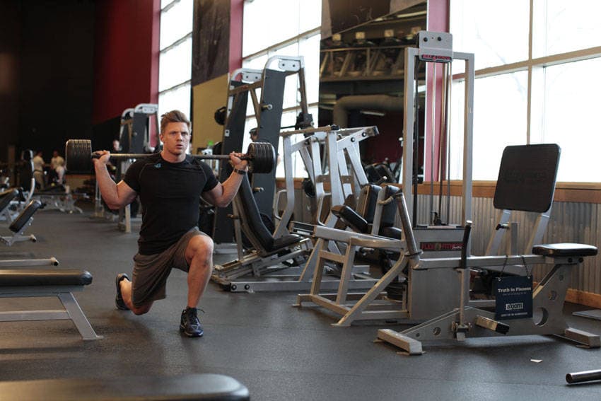 Barbell Walking Lunge step 2