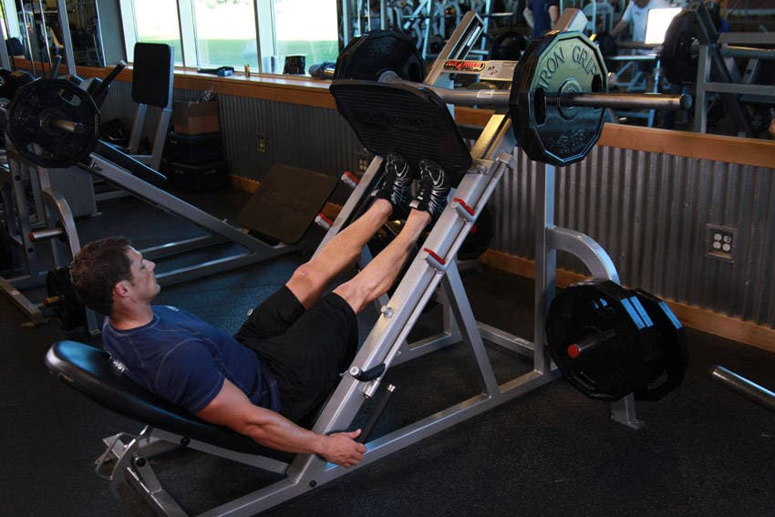 Calf Press On The Leg Press Machine step 2