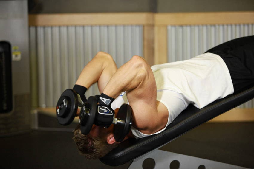Decline Dumbbell Triceps Extension step 2