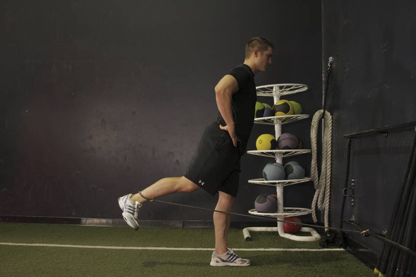 Hip Extension with Bands step 2