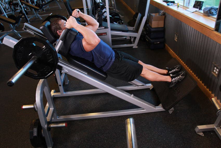 Narrow Stance Hack Squats step 2