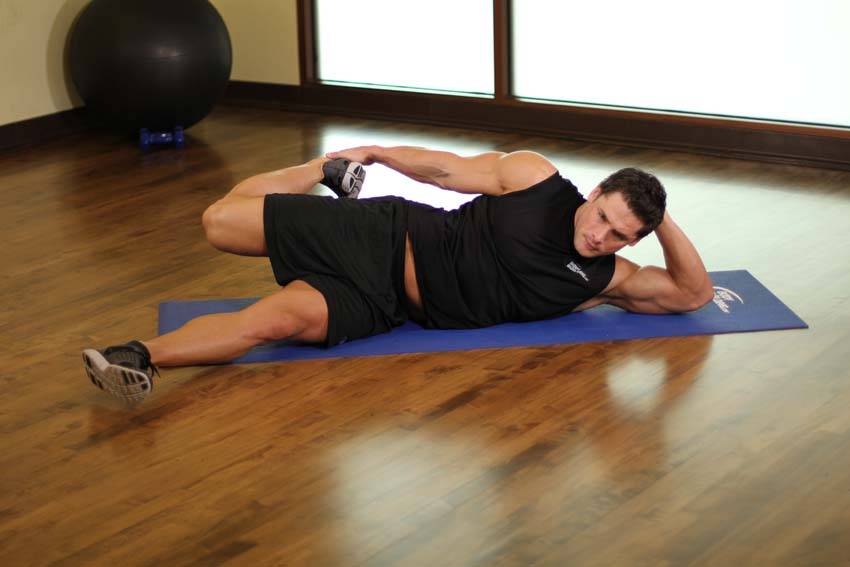 On Your Side Quad Stretch step 2