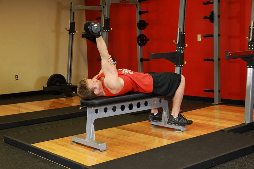 One Arm Supinated Dumbbell Triceps Extension step 2