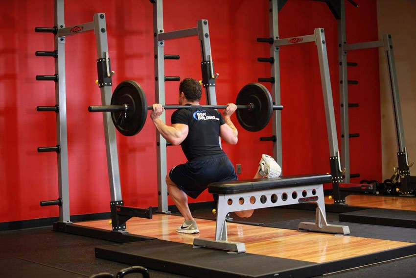 One Leg Barbell Squat step 2