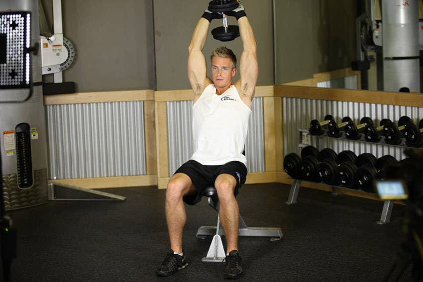 Seated Triceps Press step 2