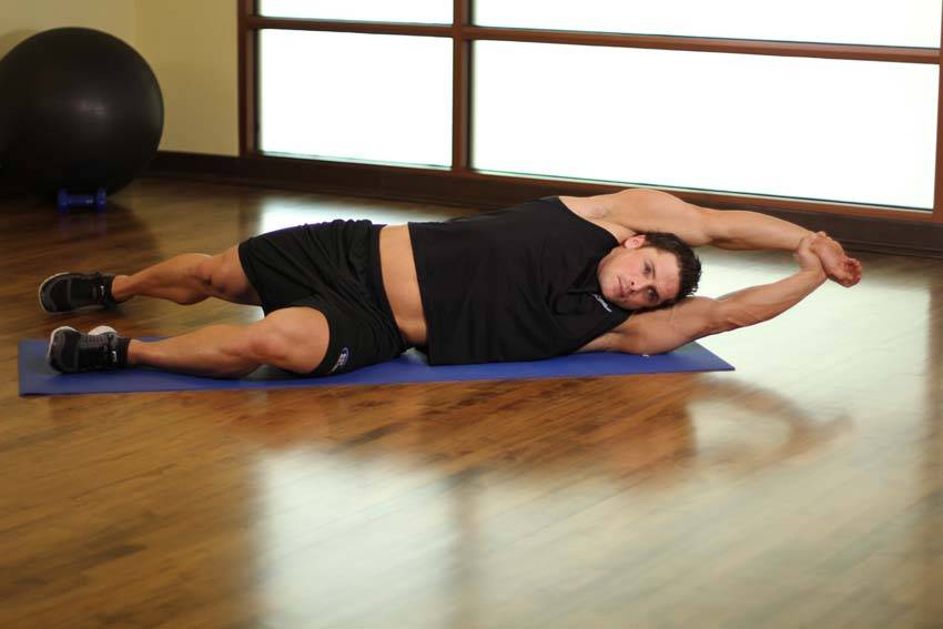 Side-Lying Floor Stretch step 2