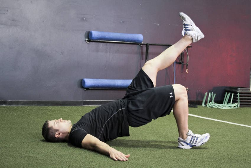 Single Leg Glute Bridge step 2