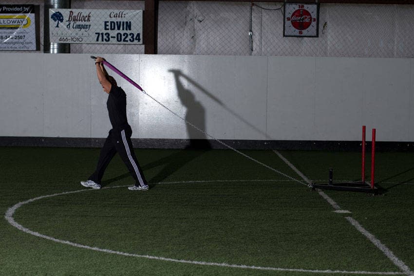 Sled Overhead Triceps Extension step 2