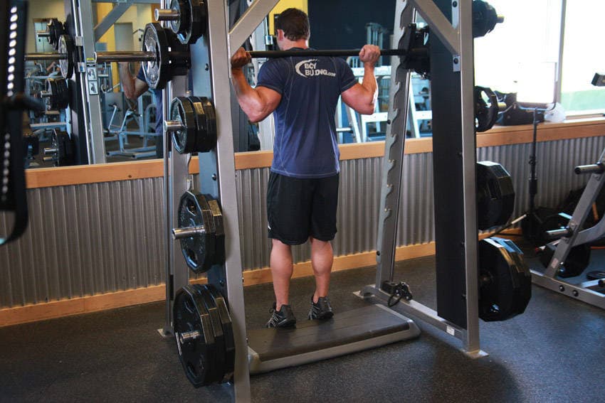 Smith Machine Reverse Calf Raises step 2