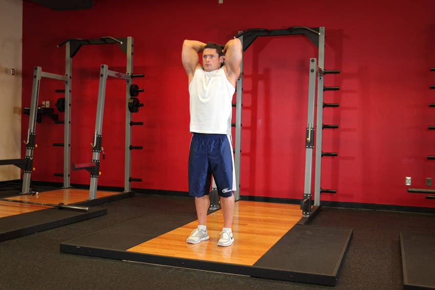 Standing Dumbbell Triceps Extension step 2