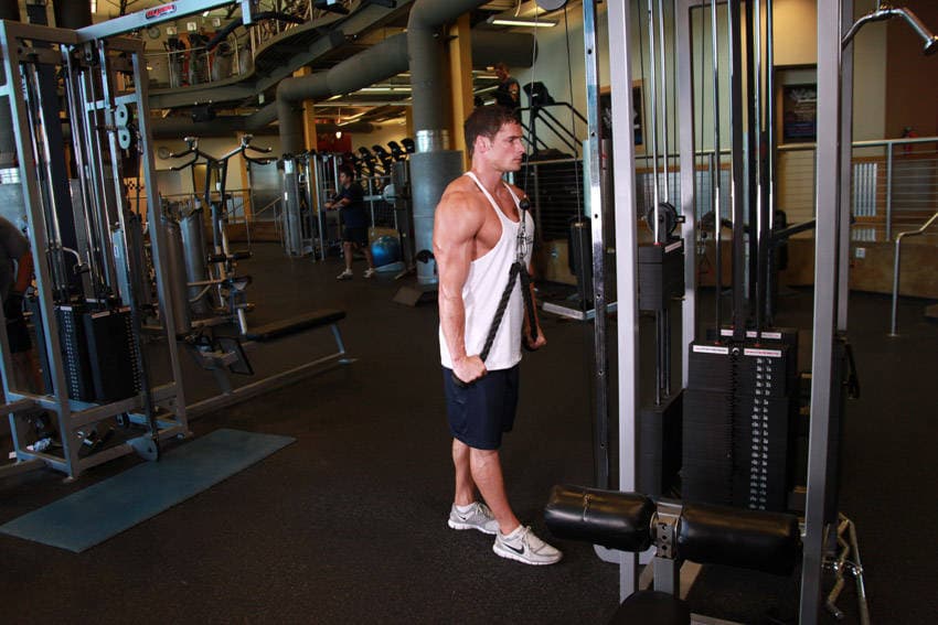 Triceps Pushdown - Rope Attachment step 2
