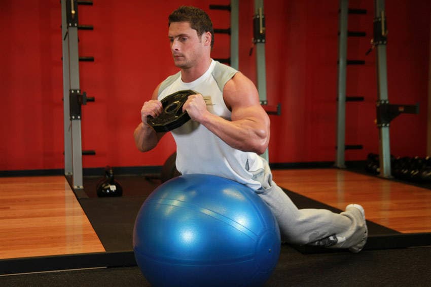 Weighted Ball Hyperextension step 2