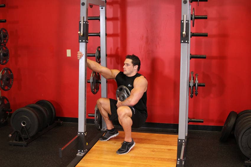 Weighted Sissy Squat step 2